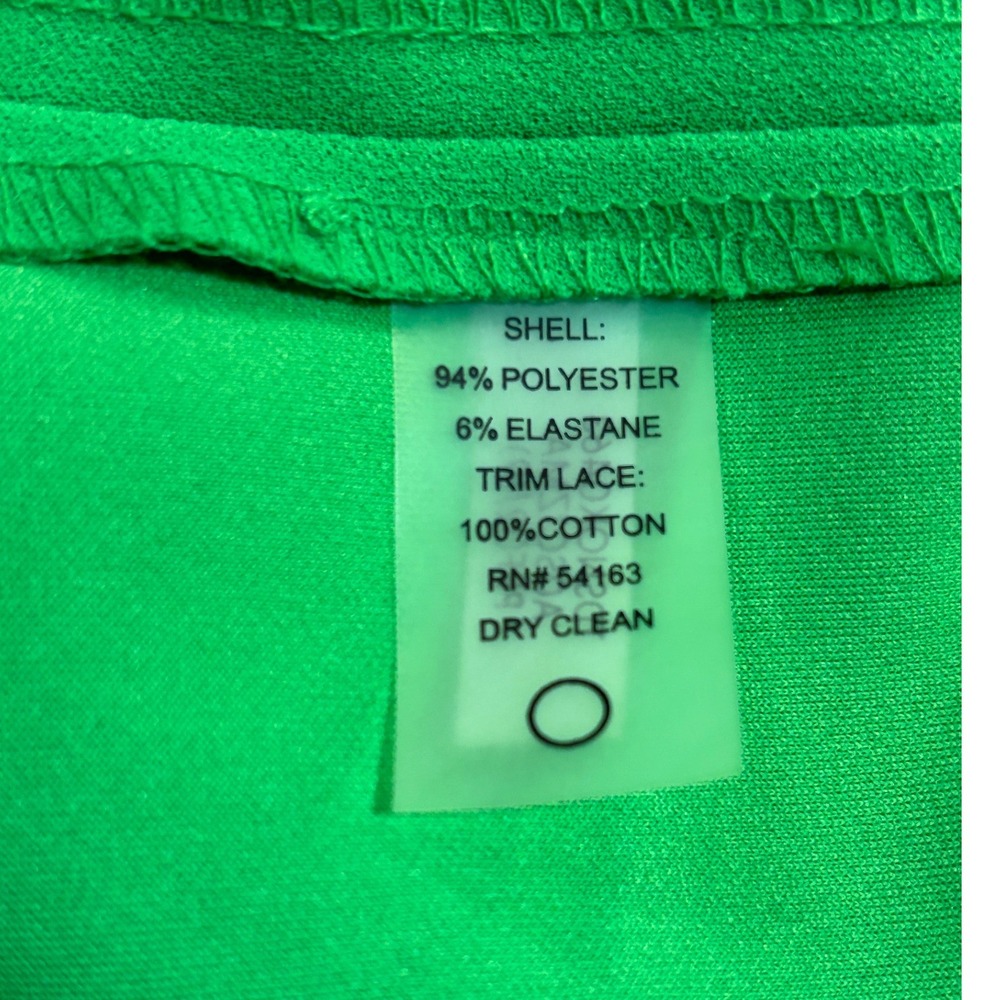 Tommy Hilfiger Womens Green Rickrack Trim VNeck Short Sleeve Shift Dress Size 12 - Picture 7 of 10